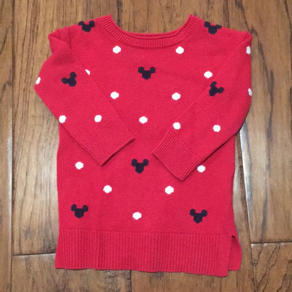 Baby GAP x Disney red sweater with Mickey and dots